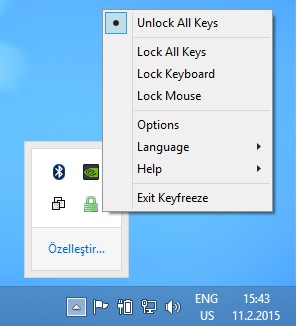 keyfreeze menu